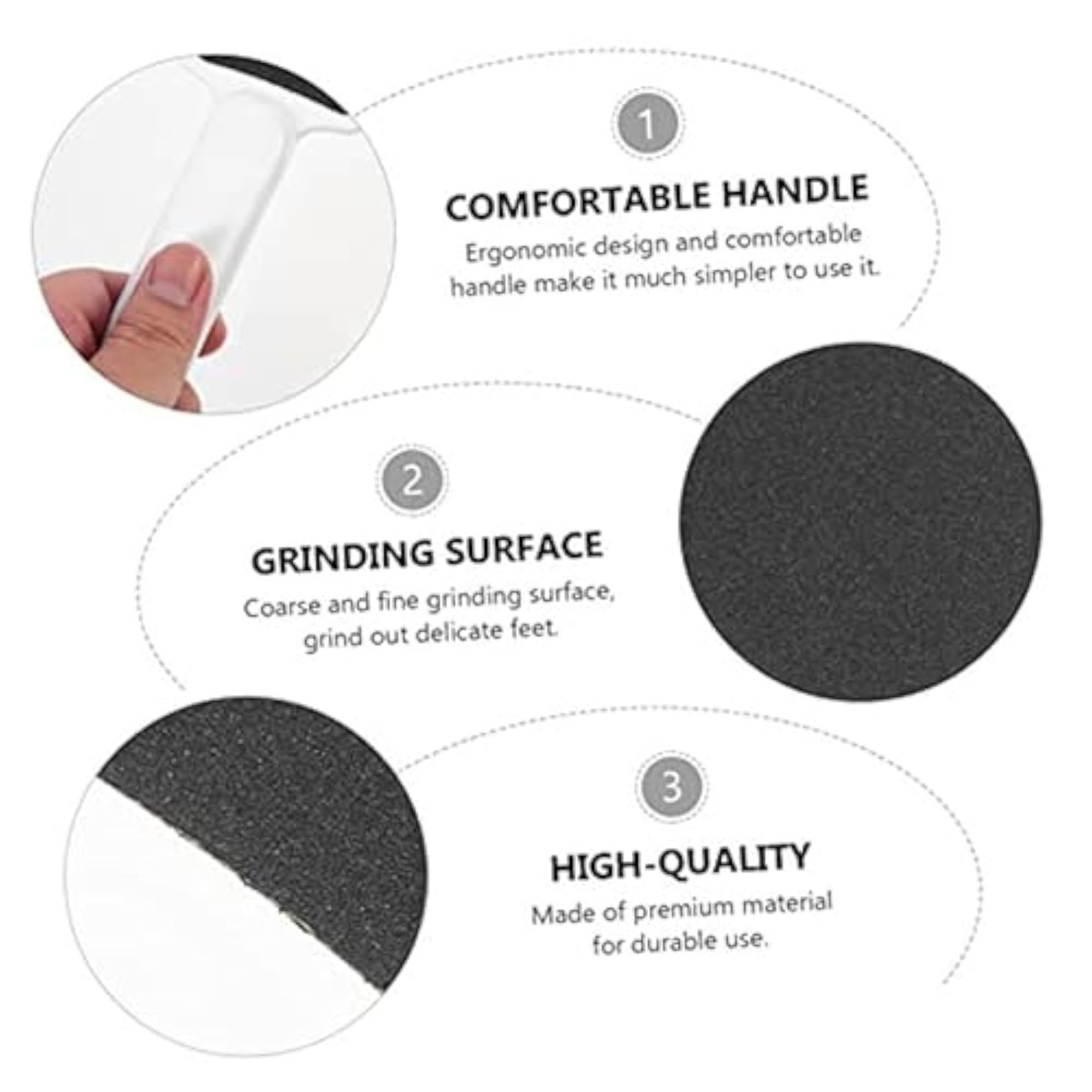 Plastic Foot Scrubber with Square Shape for Callus Removal